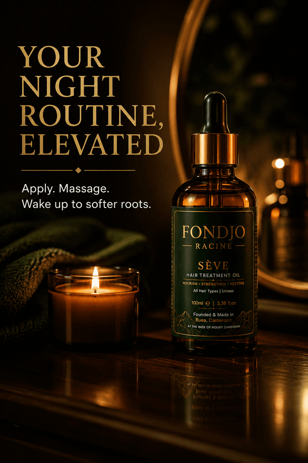 FONDJO RACINE night self-care ritual