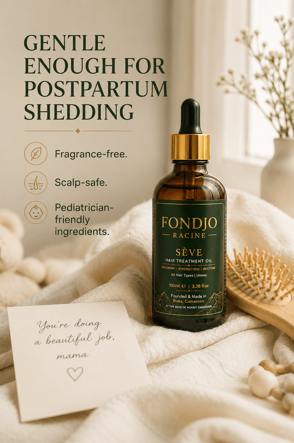 Fine hair texture reference for FONDJO RACINE SÈVE